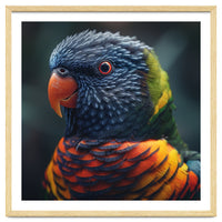 Rainbow Lorikeet Parrot Close Up Portrait