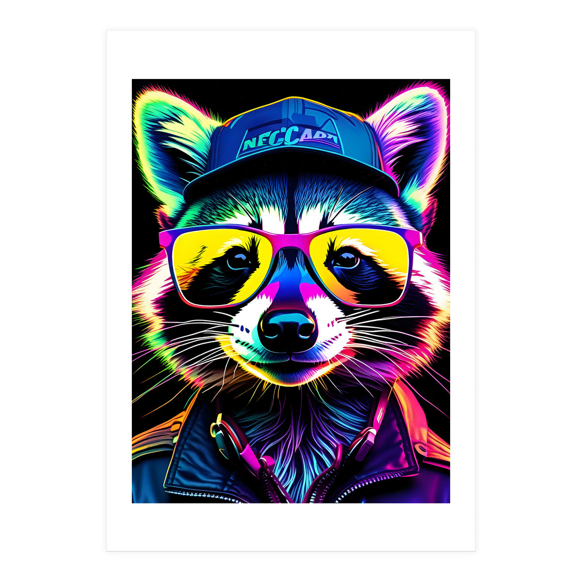 Raccoon In Glasses (Print Only)