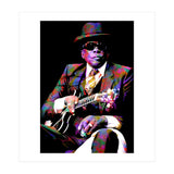 John Lee Hooker American Blues Musician Legend Colorful Art (Print Only) thumbnail