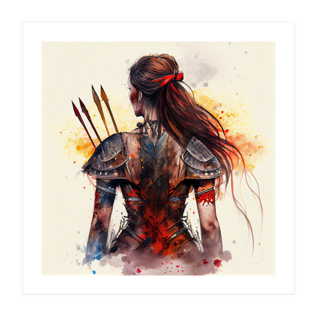 Powerful Warrior Back Woman #3 (Print Only)