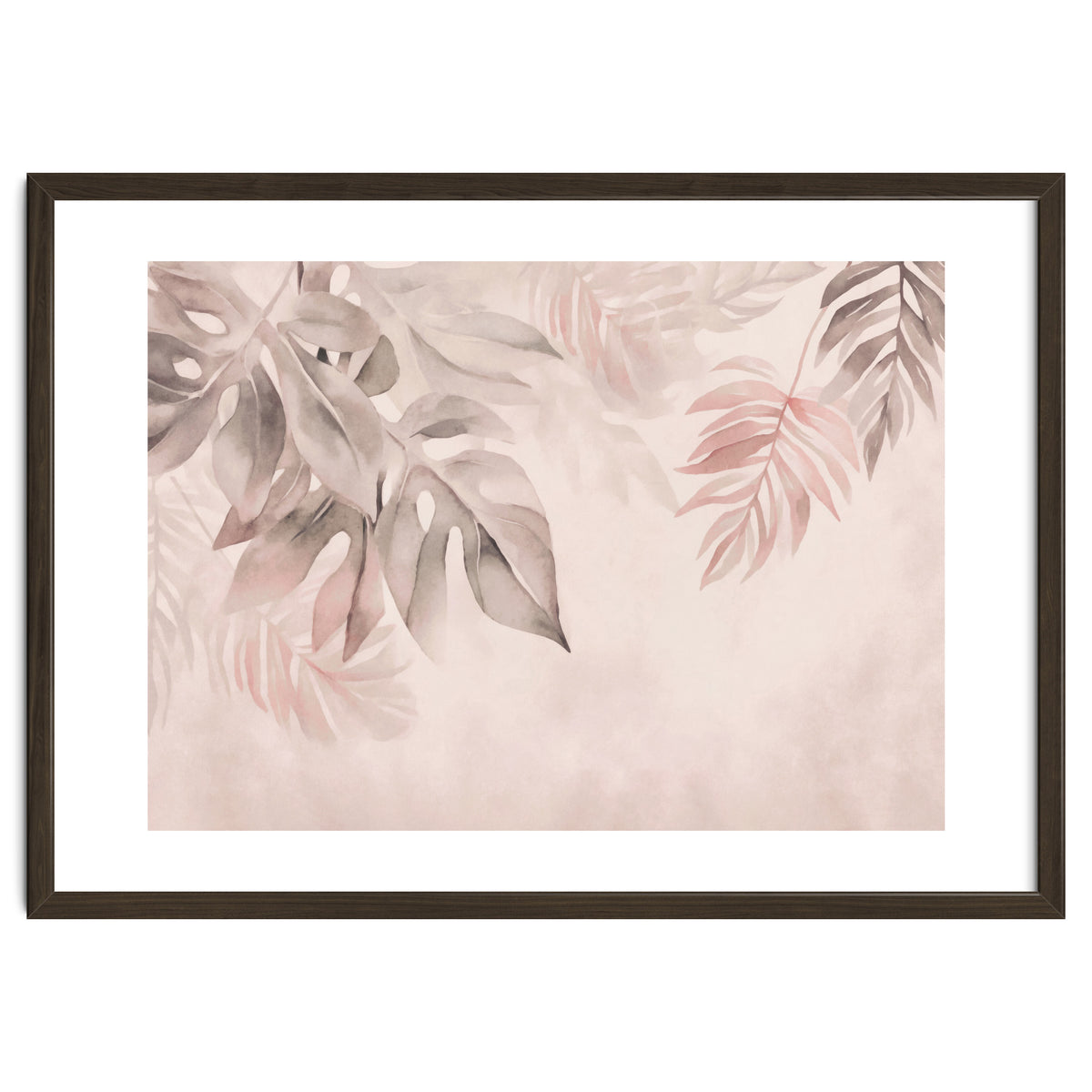 Gentle Leaf Tropical Whispers Watercolor Blush