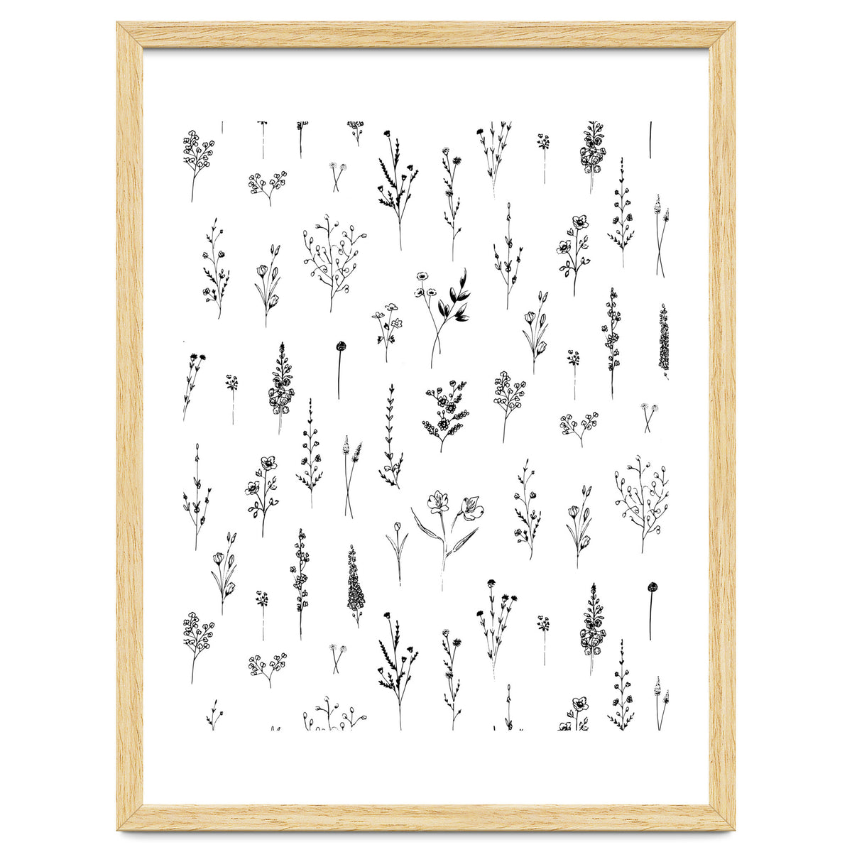 Wildflowers Minimalist Pattern