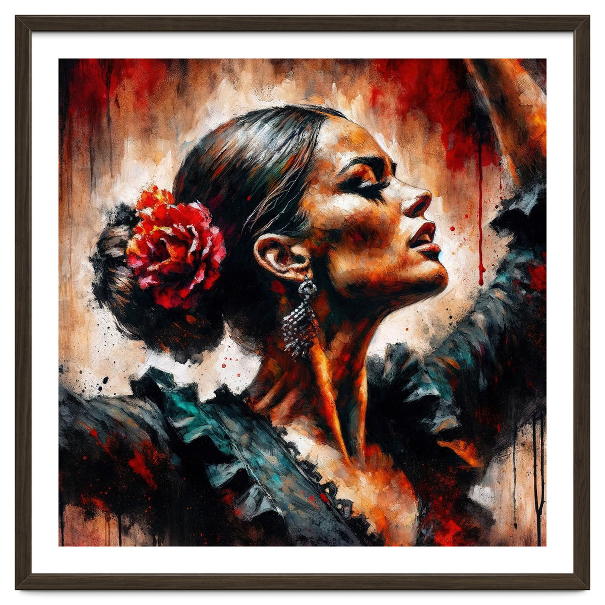 Watercolor Flamenco Dancer #5
