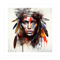 Powerful American Native Woman #7 (Print Only)