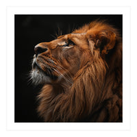 Majestic Lion Portrait Profile Majestic Beast (Print Only)
