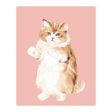 Ms Purrlington Handpainted fluffy cat oil painting (Print Only) thumbnail