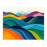 Abstract Vibrant Rolling Hills Landscape Art (Print Only) thumbnail