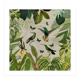 Vintage Exotic Hummingbirds Jungle (Print Only) thumbnail