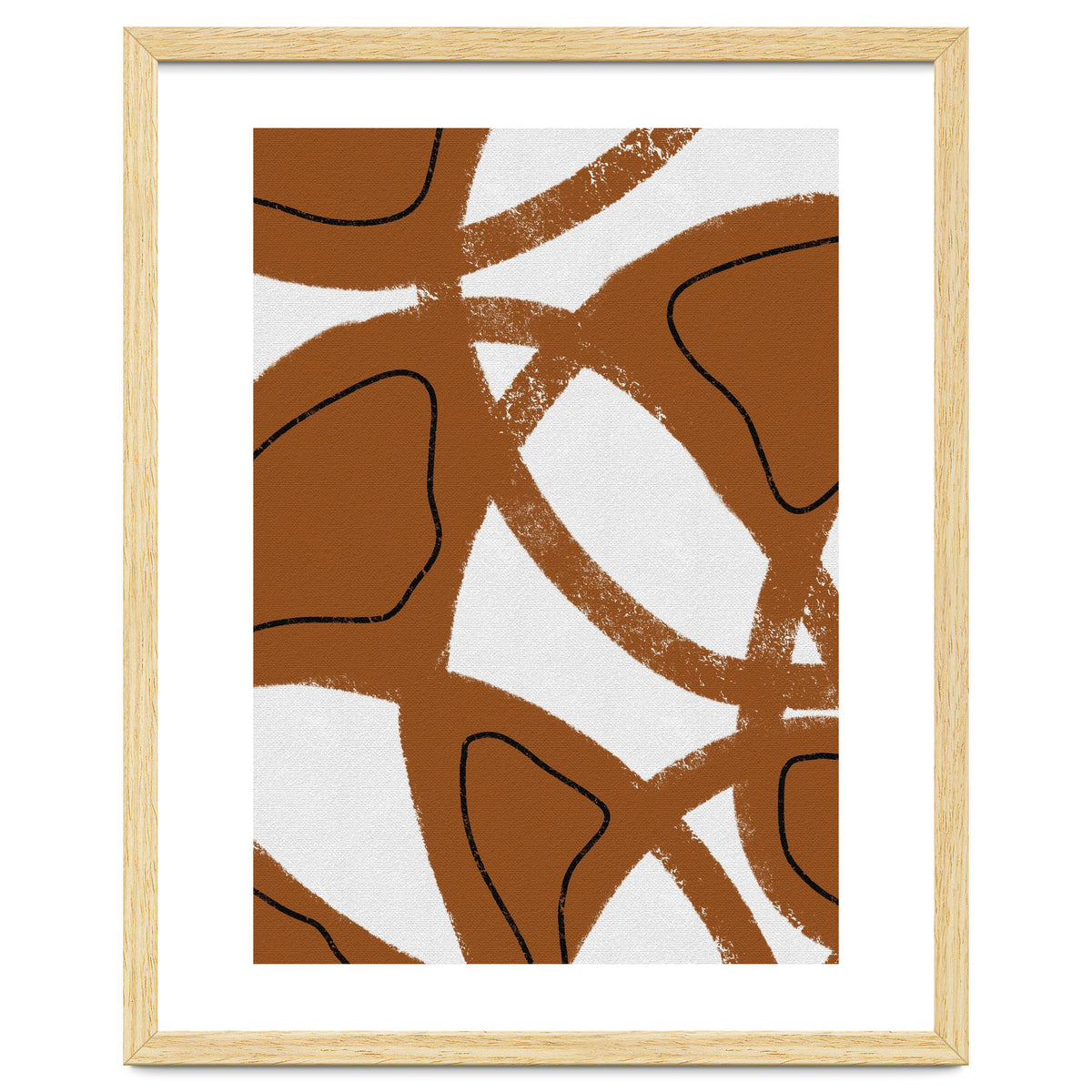 Abstract Brown and Black Lines