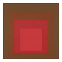 JOSEF ALBERS - HOMAGE TO THE SQUARE, RED, BROWN  (Print Only)