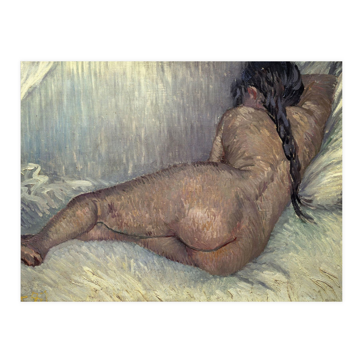 Dutch school. Naked woman. 1887. Oil on canvas (38 x 61 cm). Paris, private collection. (Print Only)