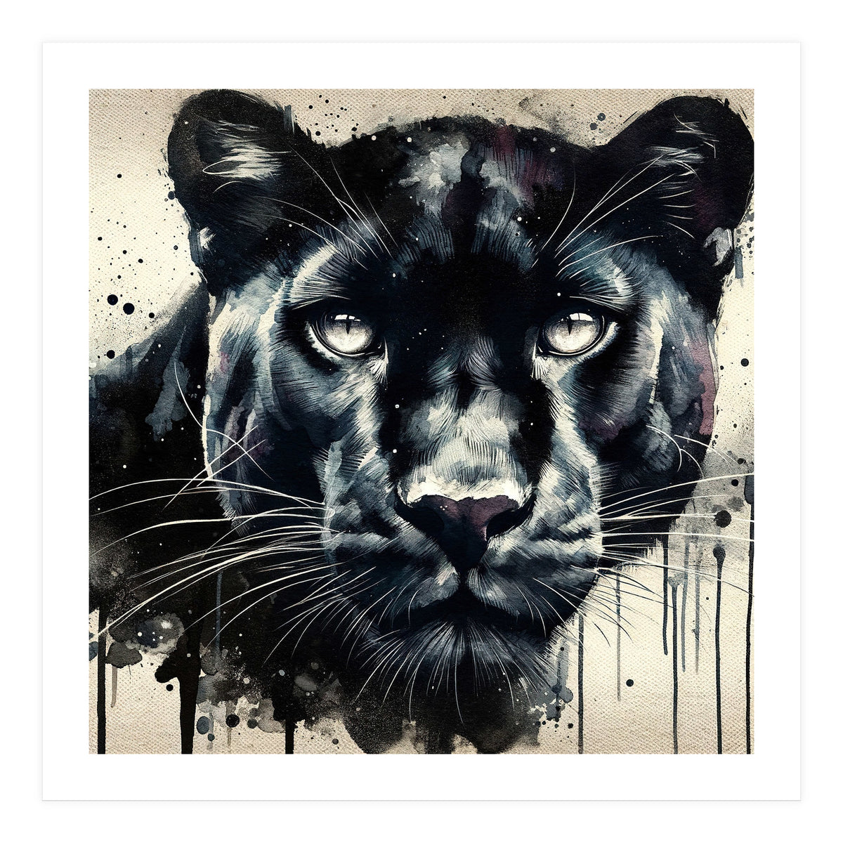 Watercolor Panther (Print Only)