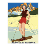 Ski Girl at Cortina D'Ampezzo, Italy (Print Only) thumbnail