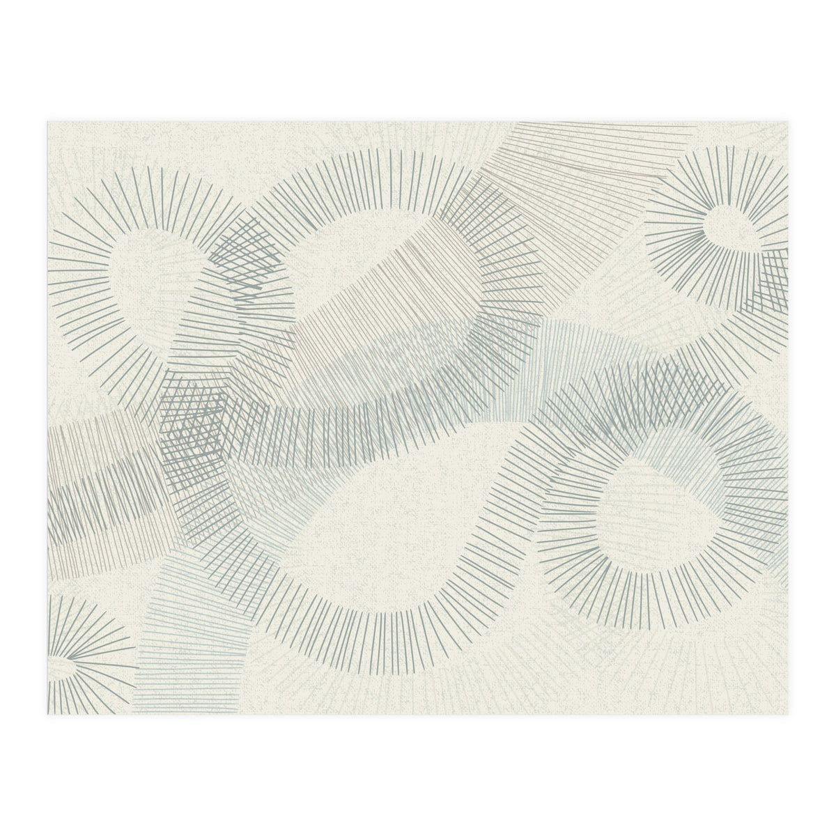 calming essentials Curved Lines blue (Print Only)