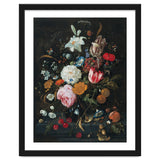 Jan Davidsz. de Heem (Utrecht, 1606-Amberes, 1683/4). Flowers in a glass Vase with Fruit (ca. 166... thumbnail
