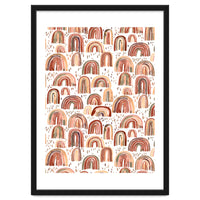 Cute Watercolor Rainbows Terracota