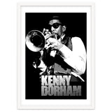 Kenny Dorham Jazz Trumpeter in Grayscale thumbnail