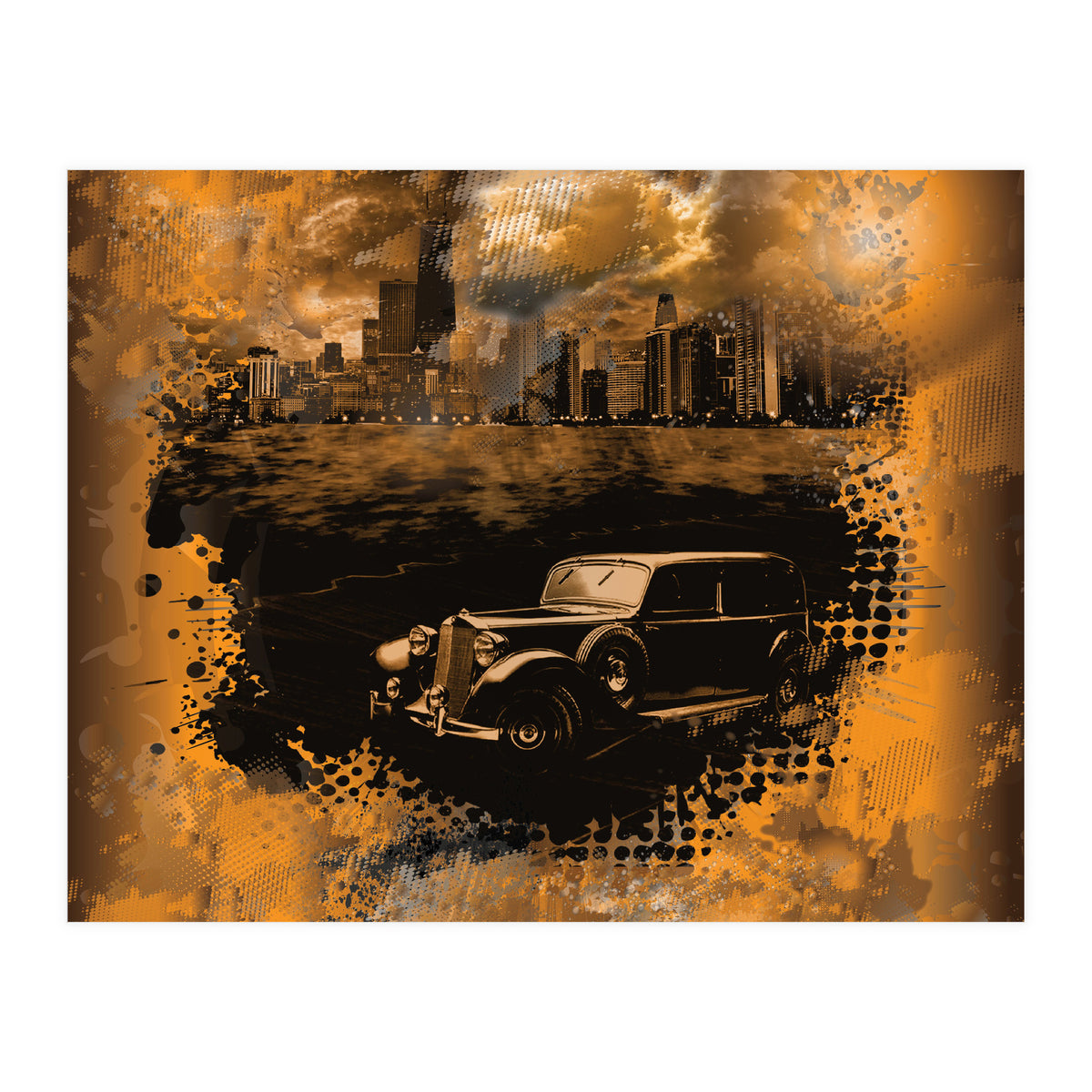 Chicago Waterfront Monochrome (Print Only)