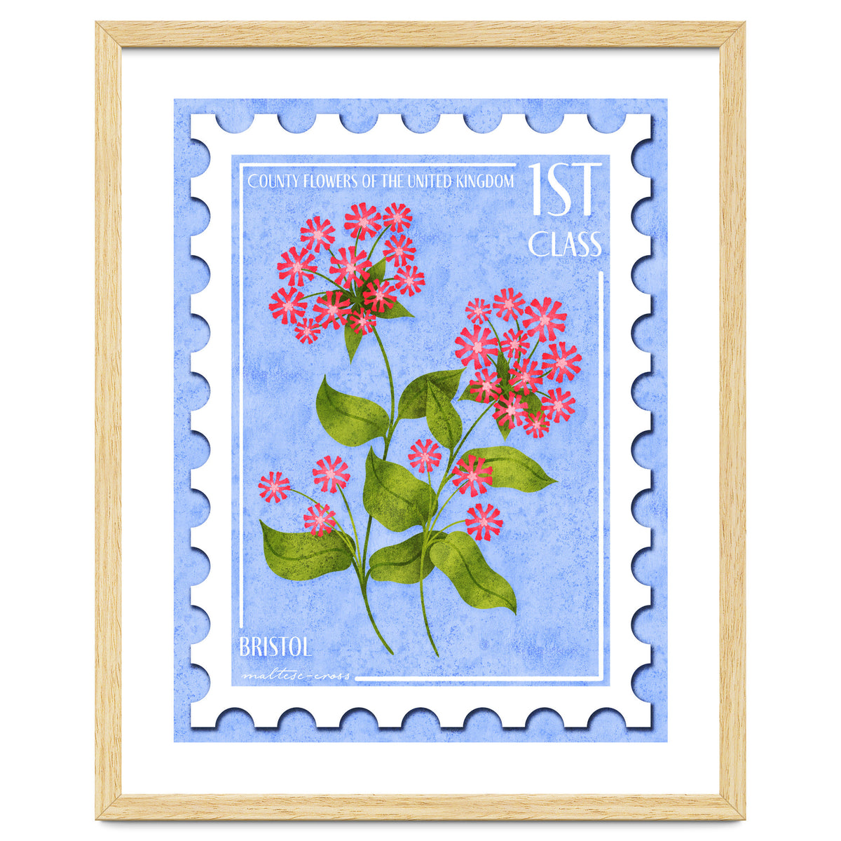 Bristol Maltese Cross Postage Stamp