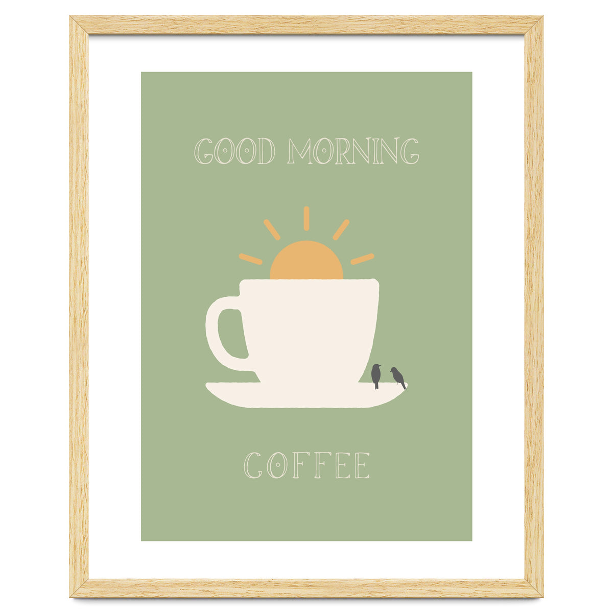 GOOD MORNING COFFEE with birds