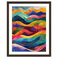Abstract Rainbow Rolling Hills Landscape