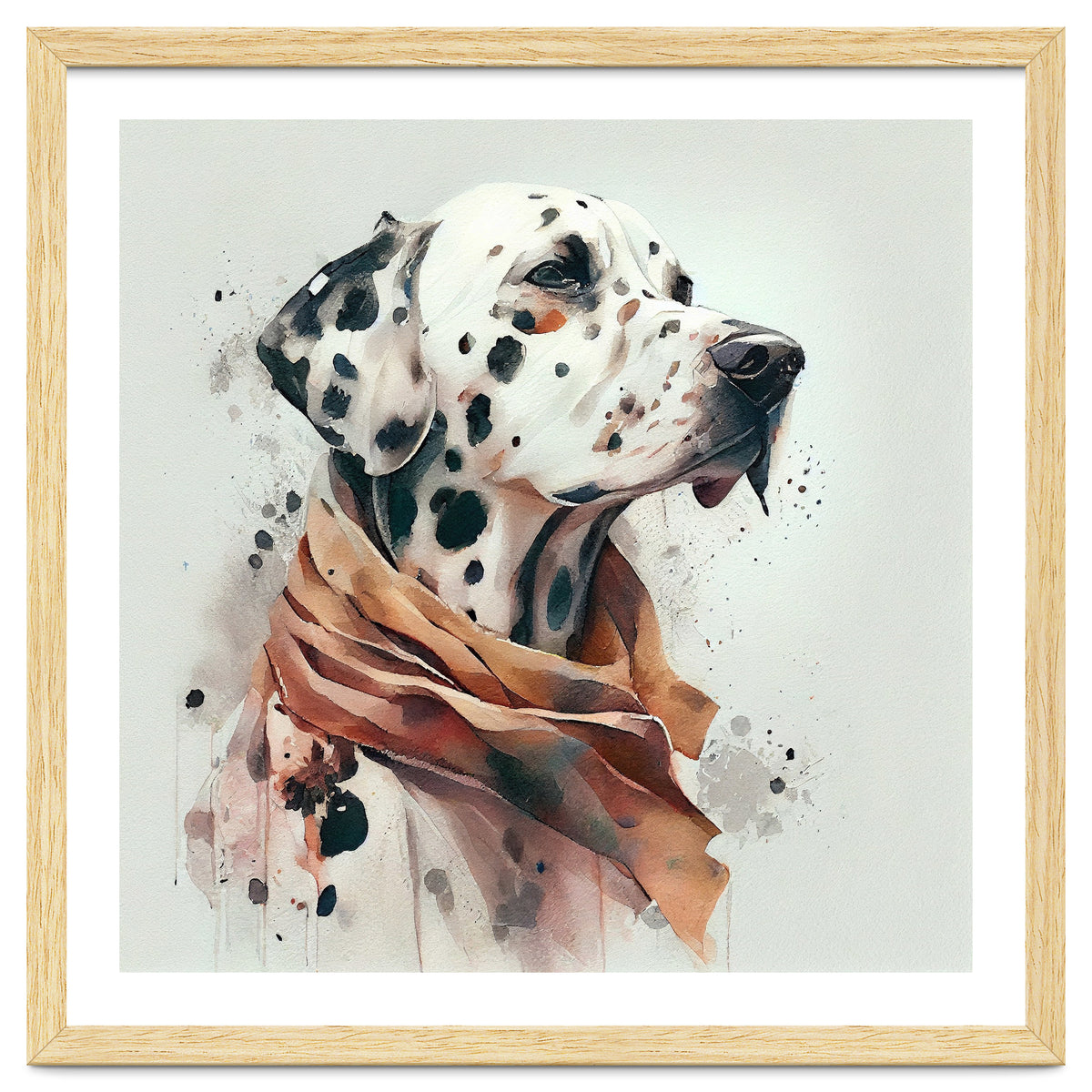 Watercolor Dalmatian Dog