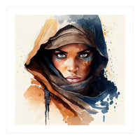 Watercolor Tuareg Woman #1 (Print Only)