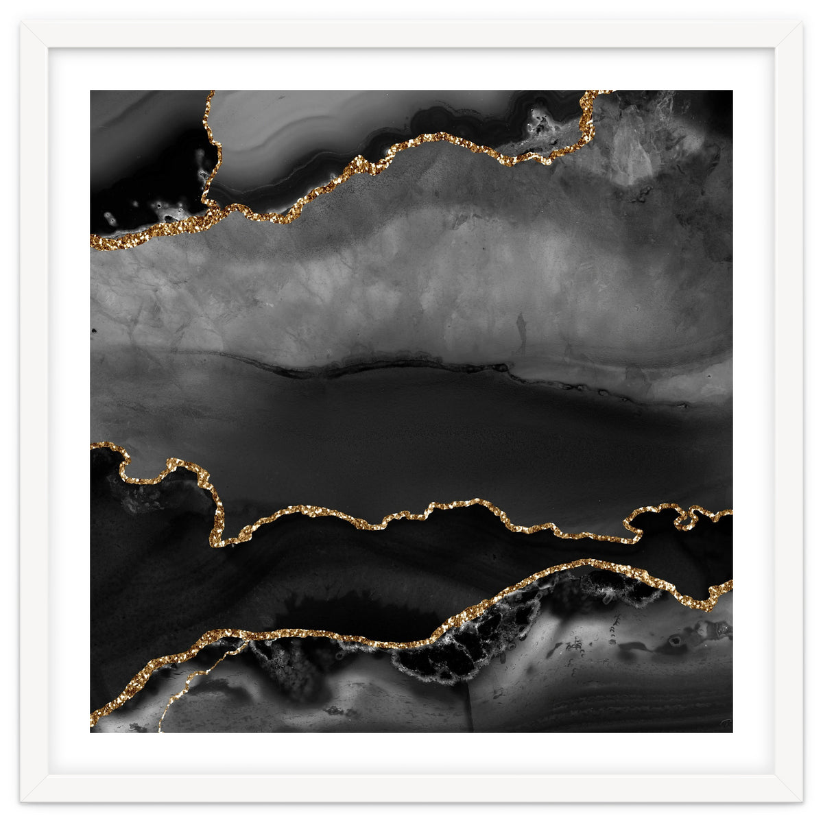 Black & Gold Agate Texture 02