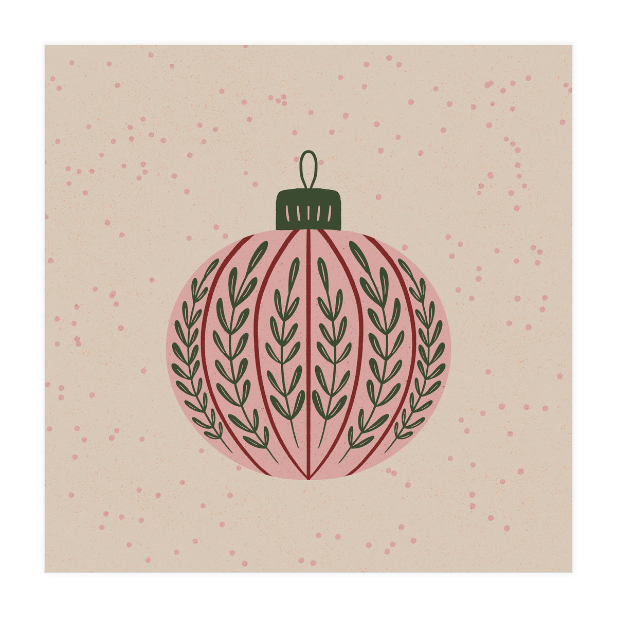 Christmas globe with branches (Print Only)