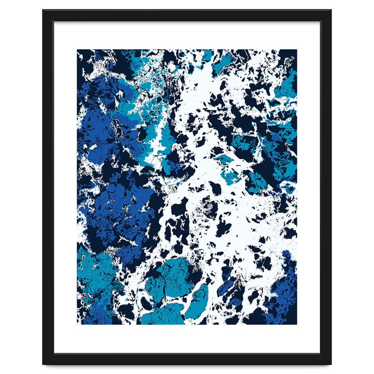 Liquid Patience, Abstract Ocean Sea Water Waves, Eclectic Scandinavian Texture Foam Neutral Nordic