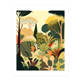 Pastel Garden, Botanical Nature Plants Jungle, Bohemian Eclectic Forest Illustration (Print Only) thumbnail