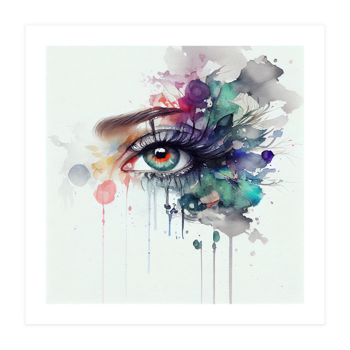 Watercolor Woman Eye #5 (Print Only)