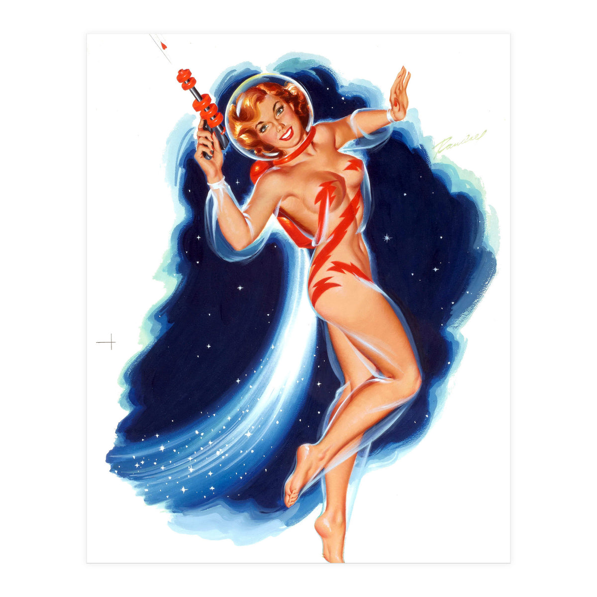 Pinup Astronaut Girl (Print Only)