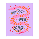 Modern snake - pink and orange (Print Only) thumbnail