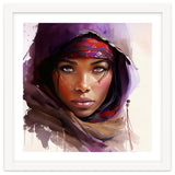 Amethyst Hood Tuareg Woman Portrait thumbnail