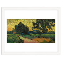 Landscape at Twilight. Date: June 1890, Auvers-sur-Oise. Dimensions: 50.2 cm x 101 cm, 70 cm x 12...