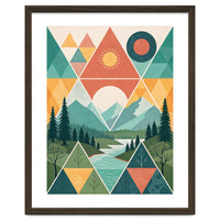 Geometric Convergence: A Mosaic of the Alpine Wilderness