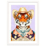 Tiger Portrait in Hat Wild Cowboy Fashion thumbnail