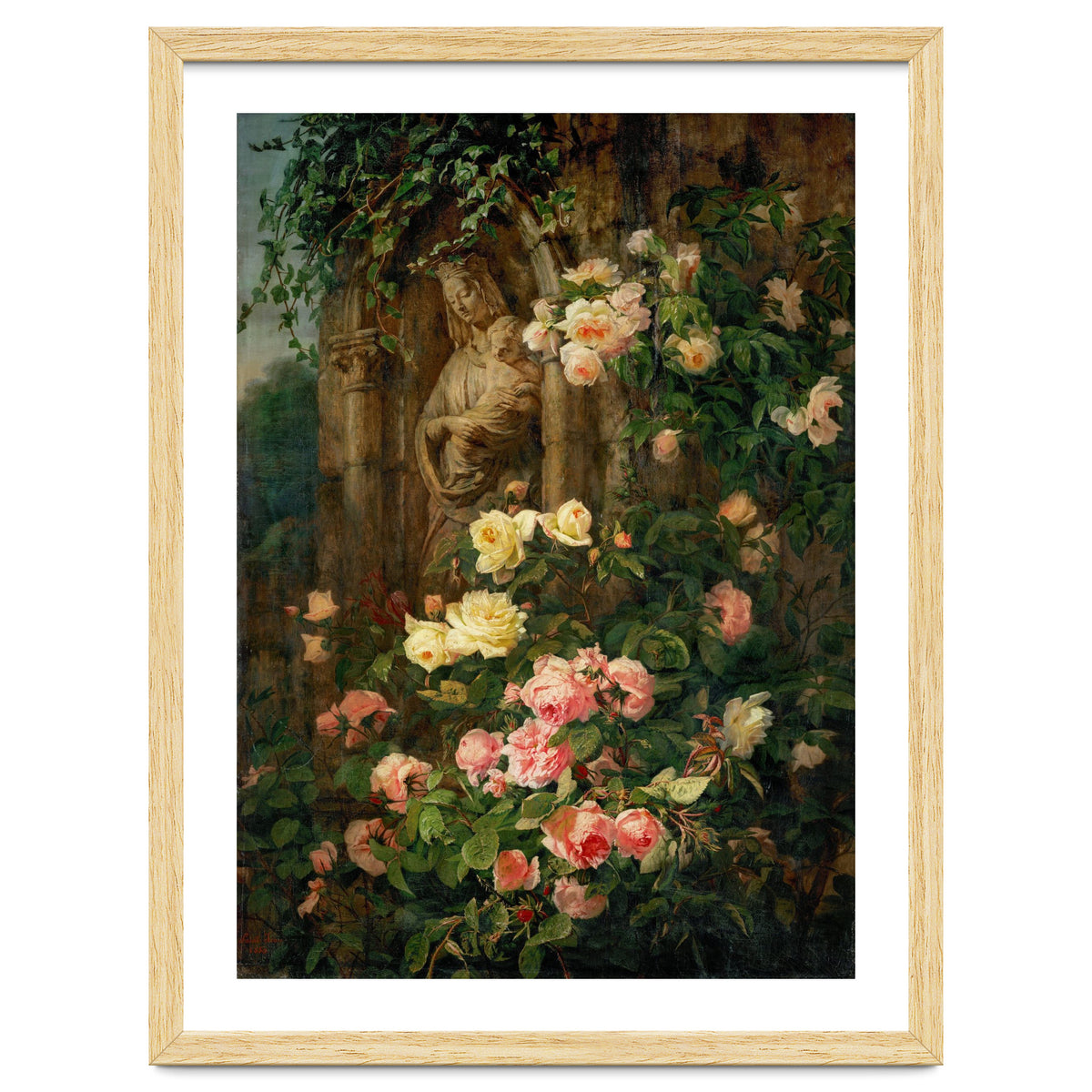 Le Benitier: Notre-Dame-des-Roses. 1850 Canvas, 127 x 90 cm.