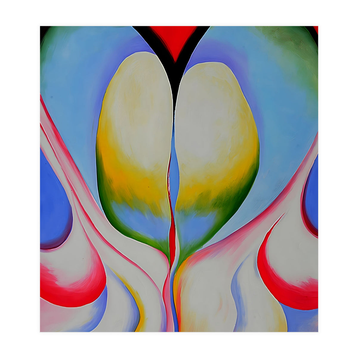 Georgia O’Keeffe – Series 1, No. 8 (1918) | Expressive Abstract Watercolor of Organic Rhythm and Modernist Form (Print Only)