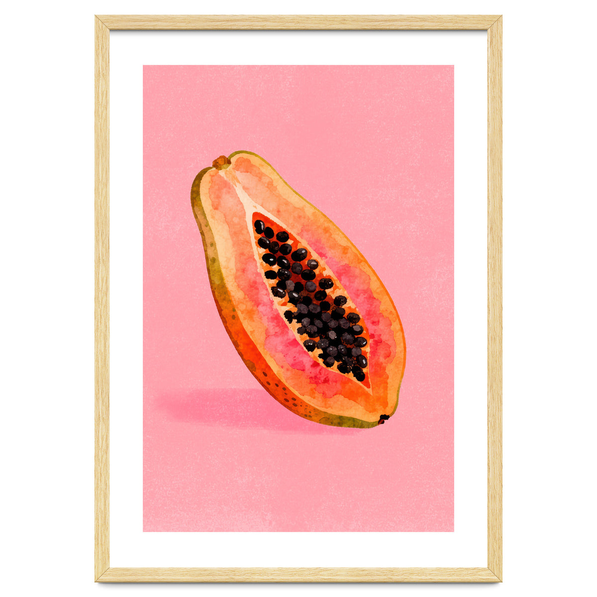 Papaya fruit illustration