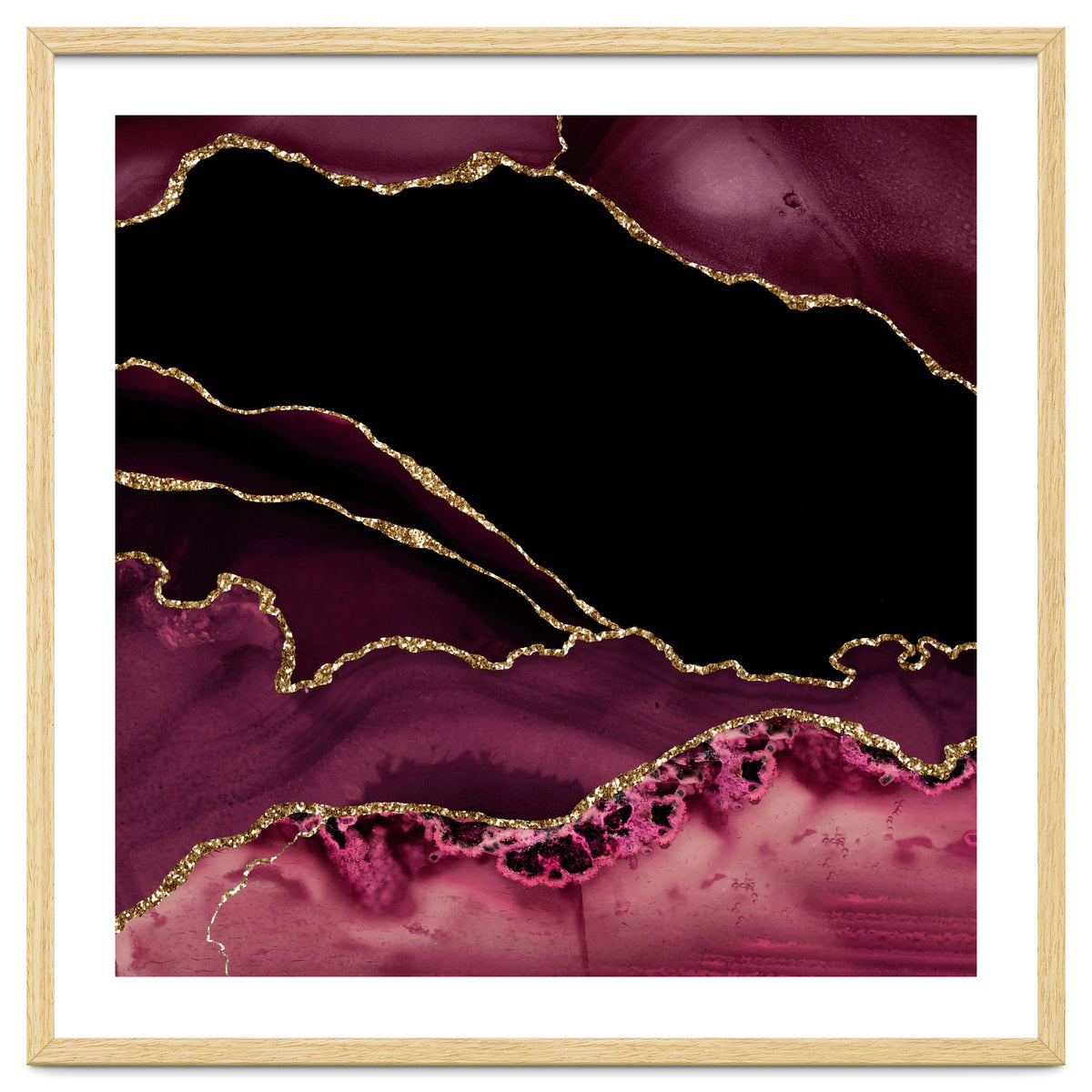 Burgundy & Gold Agate Texture 14