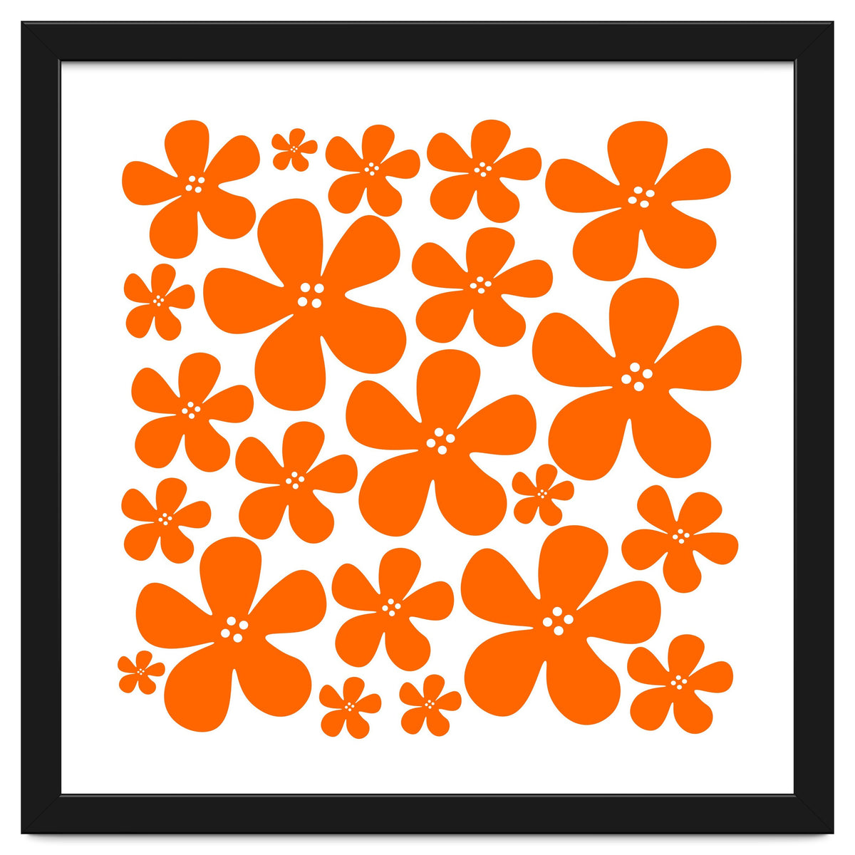 Orange Flowers Pattern