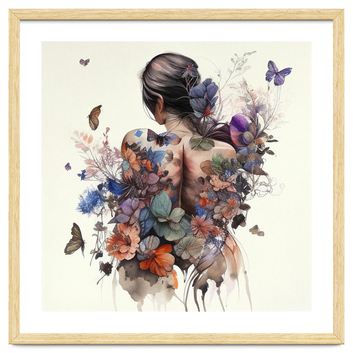 Watercolor Butterfly Bouquet