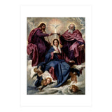 'The Coronation of the Virgin', ca. 1635, Spanish School, Oil on canvas, 176 cm x 124 cm, P01168. (Print Only) thumbnail