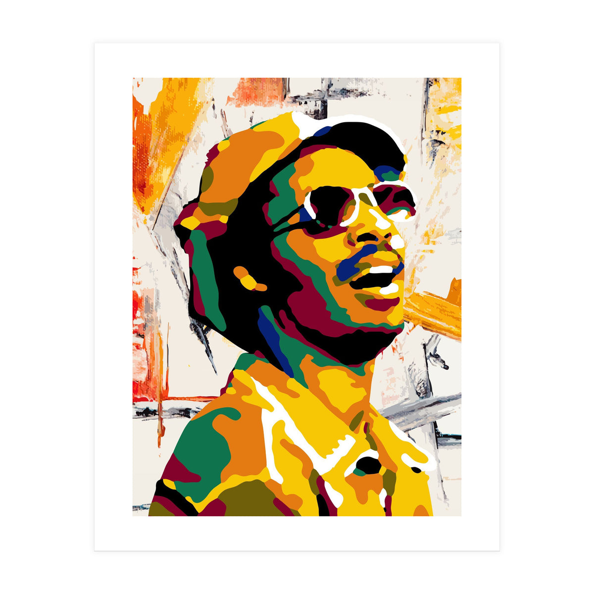 Stevie Wonder Retro Pop Art 3 (Print Only)