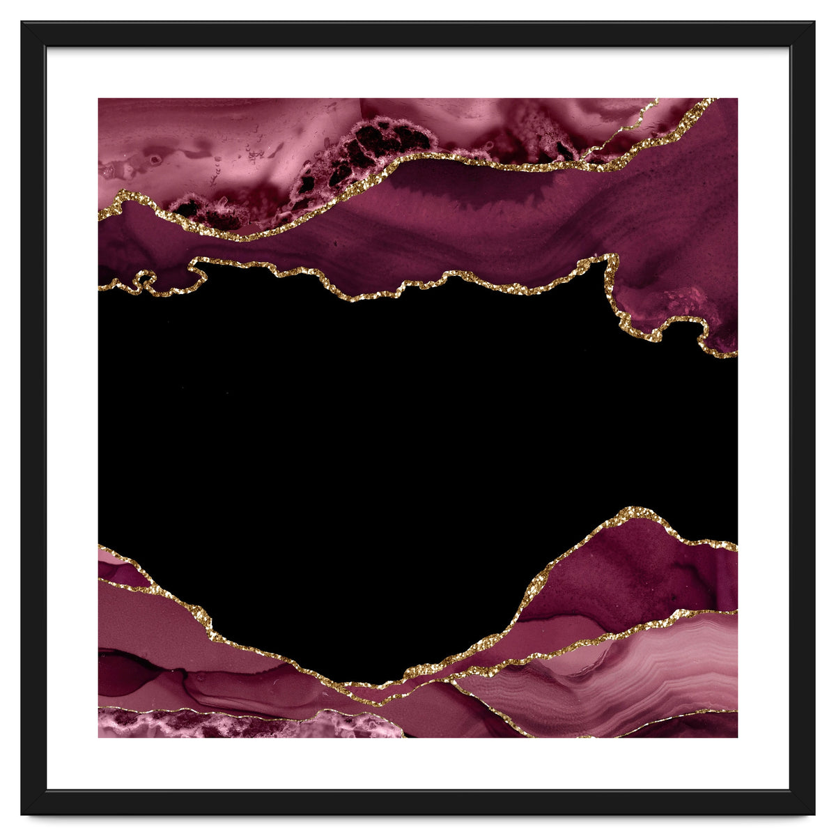 Burgundy & Gold Agate Texture 18