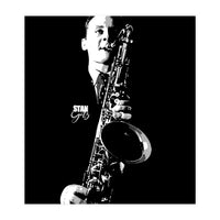 Stan Getz American Jazz Saxophonist in Grayscale (Print Only)