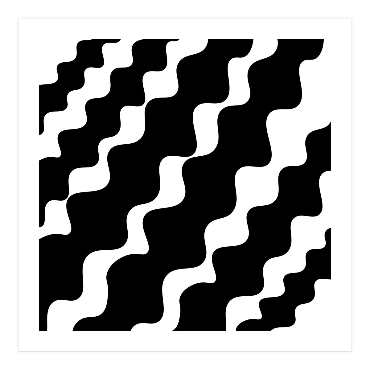 Black Wavy Pattern (Print Only)
