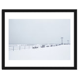 Benches along the pier on snow beach thumbnail